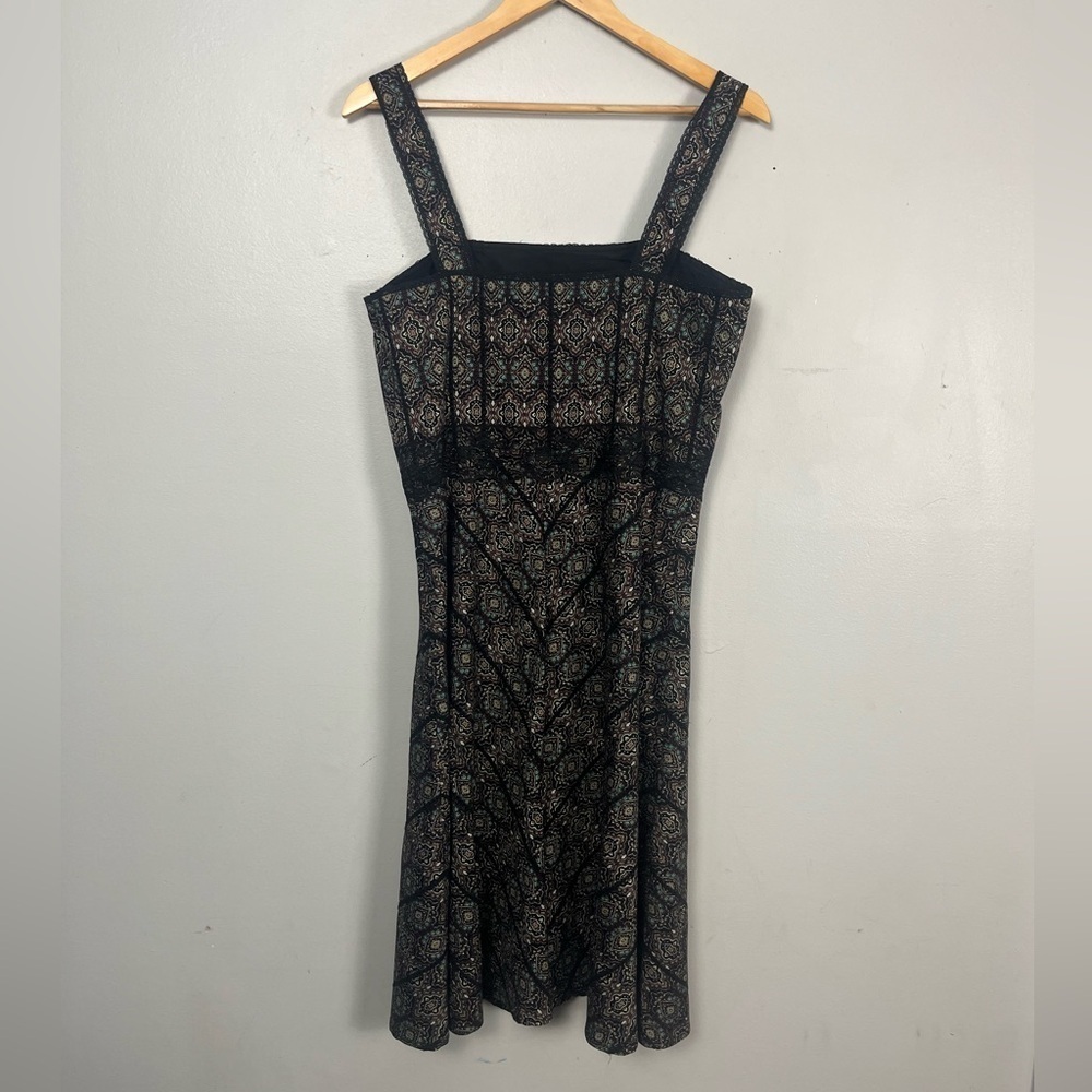 Anthropologie Beth Bowley Mandela lace printed dress size 8 cotton - Picture 4 of 6
